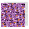 American Crafts - Halloween Collection - 12 x 12 Double Sided Paper - Scaredy Cat