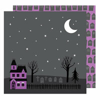 American Crafts - Halloween Collection - 12 x 12 Double Sided Paper - Haunted Graveyard