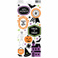 American Crafts - Halloween Collection - Cardstock Stickers - Accents and Phrases