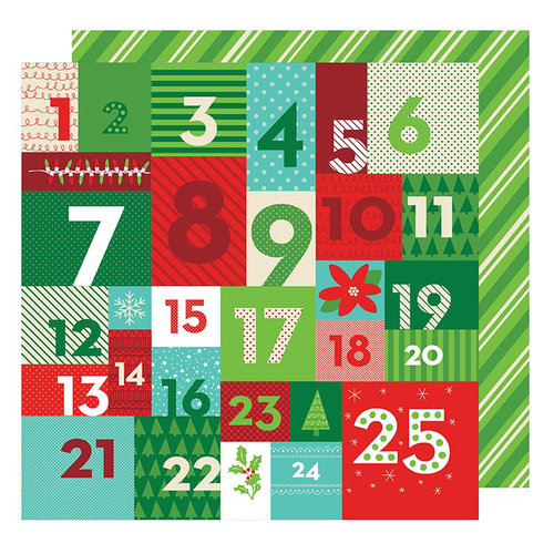 American Crafts - All Wrapped Up Collection - Christmas - 12 x 12 Double Sided Paper - Advent
