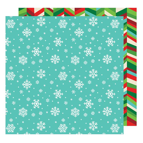 American Crafts - All Wrapped Up Collection - Christmas - 12 x 12 Double Sided Paper - Snowflakes