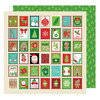 American Crafts - All Wrapped Up Collection - Christmas - 12 x 12 Double Sided Paper - Holiday Greetings