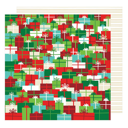 American Crafts - All Wrapped Up Collection - Christmas - 12 x 12 Double Sided Paper - Holiday Surprises