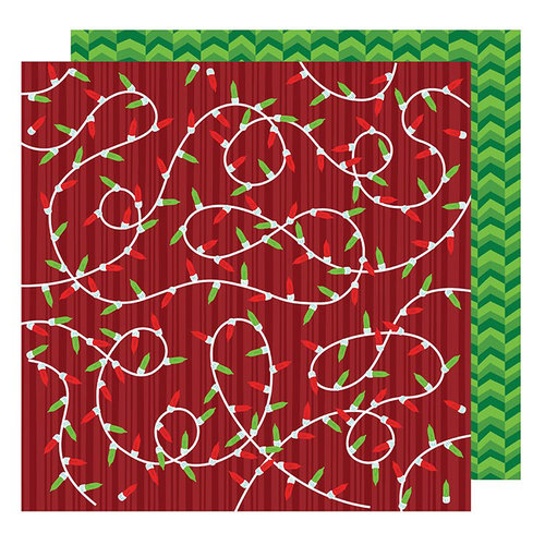 American Crafts - All Wrapped Up Collection - Christmas - 12 x 12 Double Sided Paper - Merry and Bright