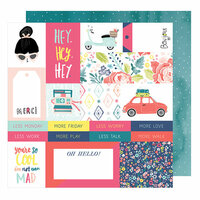 American Crafts - Lovely Day Collection - 12 x 12 Double Sided Paper - Hey Hey Hey