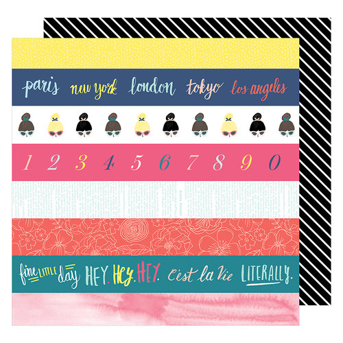 American Crafts - Lovely Day Collection - 12 x 12 Double Sided Paper - Literally Love