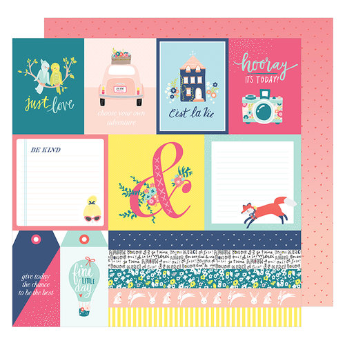 American Crafts - Lovely Day Collection - 12 x 12 Double Sided Paper - C'est La Vie