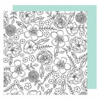American Crafts - Lovely Day Collection - 12 x 12 Double Sided Paper - Color Me Pretty