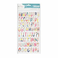 American Crafts - Lovely Day Collection - Thickers - Alphabet with Foil Accents