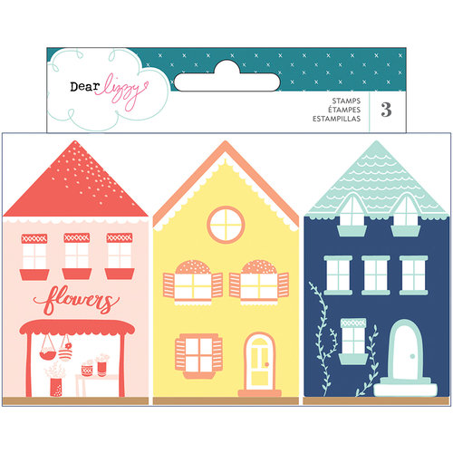 American Crafts - Lovely Day Collection - Wood House Stamp Set
