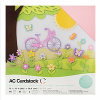 American Crafts - 12 x 12 Cardstock Pack - 60 Sheets - Spring