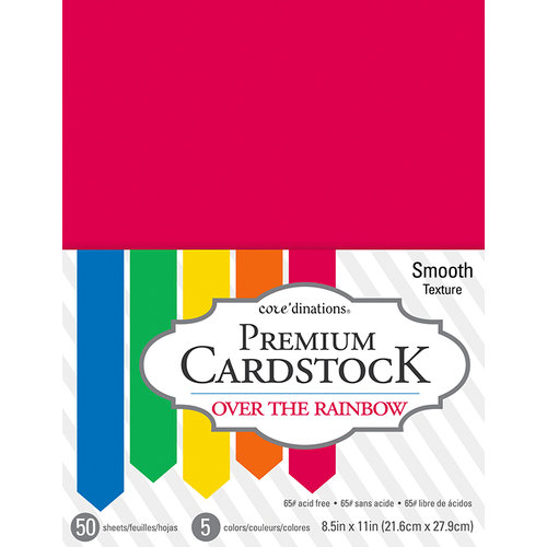 Core'dinations - 8.5 x 11 Cardstock - Value Pack - Over the Rainbow - 50 sheets