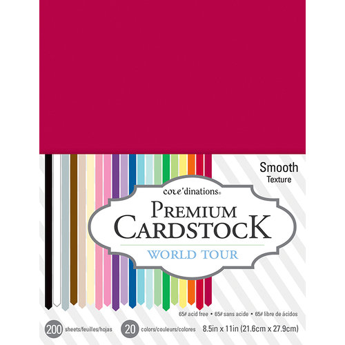 Core'dinations - 8.5 x 11 Cardstock - Value Pack - World Tour - 200 sheets