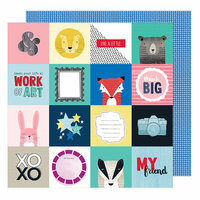 American Crafts - Little By Little Collection - 12 x 12 Double Sided Paper - Think Big