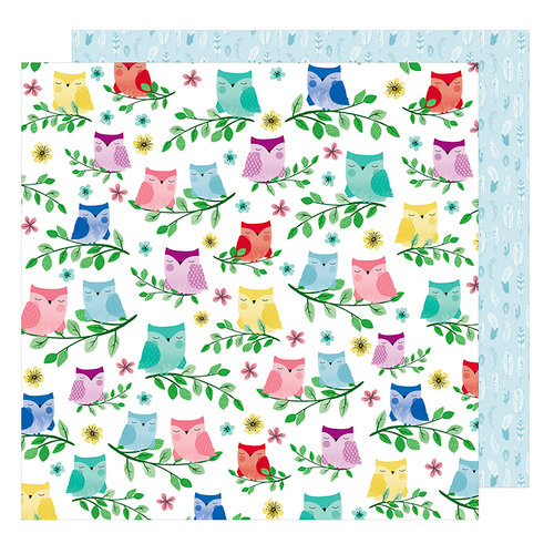 American Crafts - Little By Little Collection - 12 x 12 Double Sided Paper - Birds of a Feather