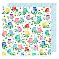American Crafts - Little By Little Collection - 12 x 12 Double Sided Paper - Birds of a Feather