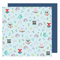 American Crafts - Little By Little Collection - 12 x 12 Double Sided Paper - Forest Friends
