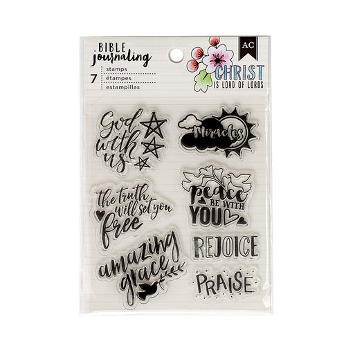 American Crafts - Bible Journaling Collection - Clear Acrylic Stamps - God With Us
