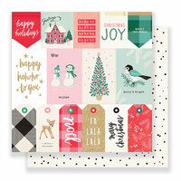 Crate Paper - Falala Collection - Christmas - 12 x 12 Double Sided Paper - Greetings