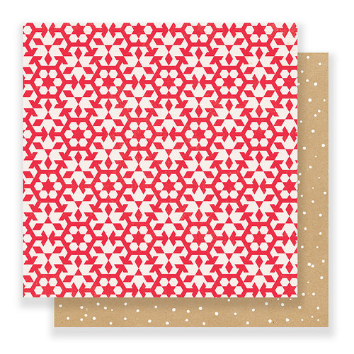 Crate Paper - Falala Collection - Christmas - 12 x 12 Double Sided Paper - Snowflakes