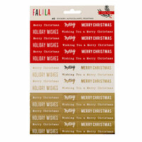 Crate Paper - Falala Collection - Christmas - Cardstock Stickers with Foil Accents - Phrases