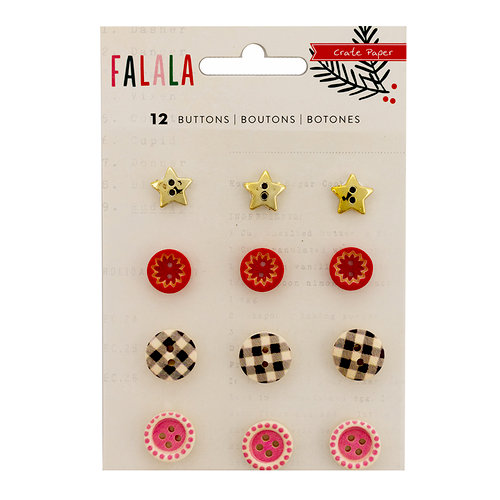 Crate Paper - Falala Collection - Christmas - Buttons