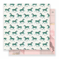 Crate Paper - Carousel Collection - 12 x 12 Double Sided Paper - Gallop