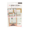 Crate Paper - Snow and Cocoa Collection - Chipboard Frames with Glitter Accents