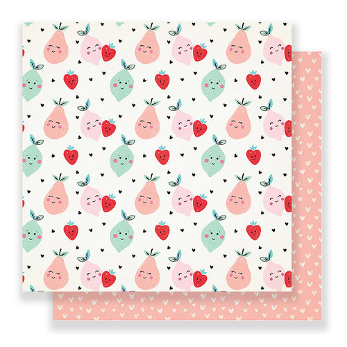 Crate Paper - Main Squeeze Collection - 12 x 12 Double Sided Paper - Cute Pear