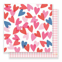 Crate Paper - Main Squeeze Collection - 12 x 12 Double Sided Paper - Heart Eyes