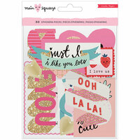 Crate Paper - Main Squeeze Collection - Ephemera with Glitter Accents