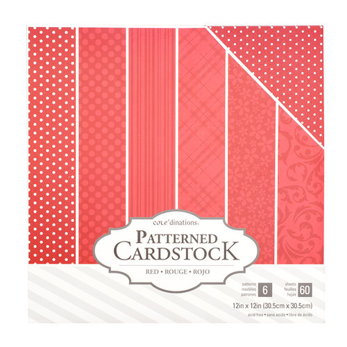 Core'dinations - 12 x 12 Patterned Cardstock - Red - 60 Sheets