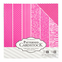 Core'dinations - 12 x 12 Patterned Cardstock - Dark Pink - 60 Sheets