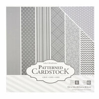 Core'dinations - 12 x 12 Patterned Cardstock - Grey - 60 Sheets