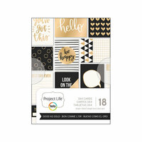 Becky Higgins - Project Life - Good As Gold Collection - 3 x 4 Card Pad with Foil Accents