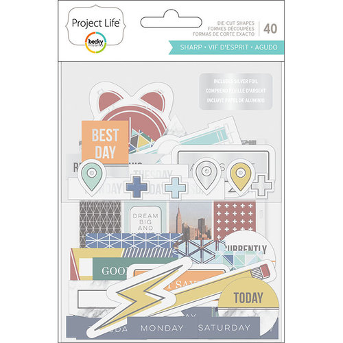 Becky Higgins - Project Life - Sharp Edition Collection - Ephemera with Foil Accents