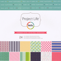 Becky Higgins - Project Life - Strawberry Collection - 12 x 12 Designer Paper Collection Pack