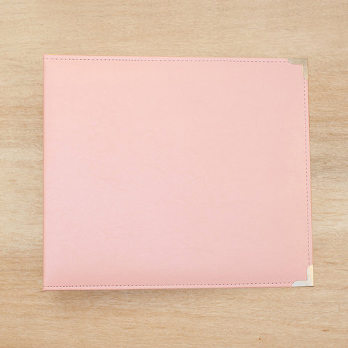 Becky Higgins - Project Life - Classic Leather - 12 x 12 - Three Ring Album - Baby Pink