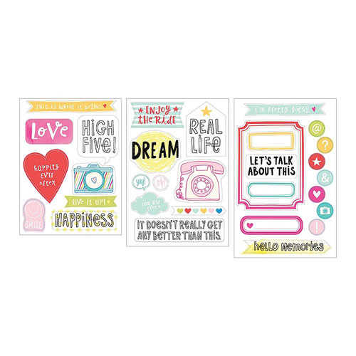 Becky Higgins - Project Life - High Five Edition Collection - Chipboard Stickers