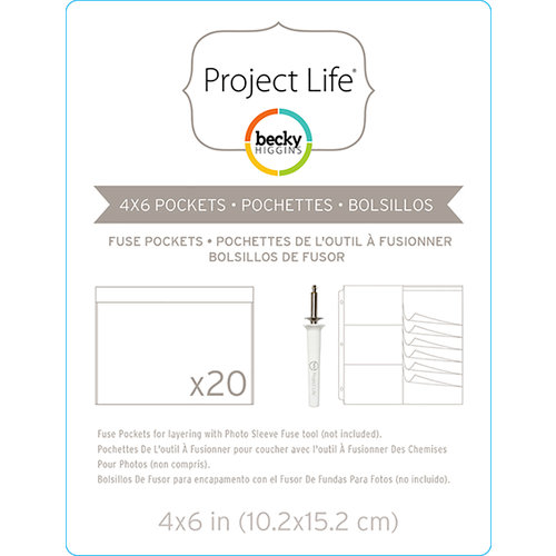 Becky Higgins - Project Life - Photo Sleeve Fuse - Pockets - 4 x 6