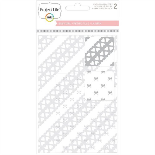 Becky Higgins - Project Life - Baby Girl Edition Collection - Embossing Folders