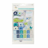 Becky Higgins - Project Life - Baby Boy Edition Collection - Chipboard Stickers