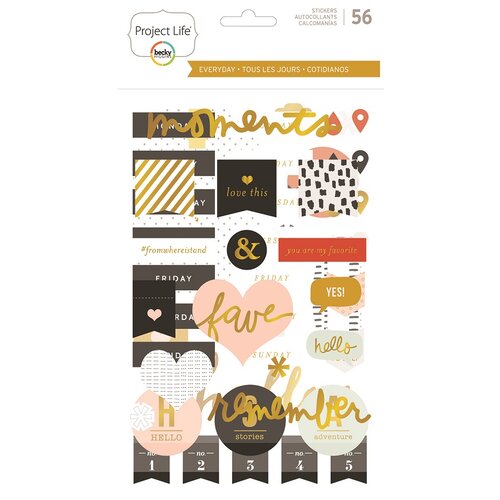 Becky Higgins - Project Life - Everyday Edition Collection - Chipboard Stickers