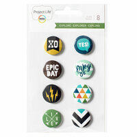 Becky Higgins - Project Life - Explore Edition Collection - Flair Badges
