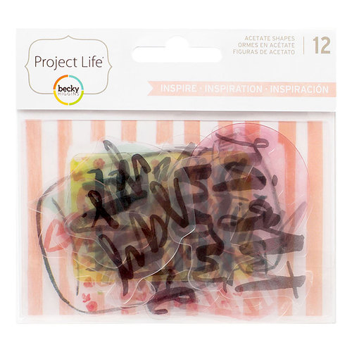 Becky Higgins - Project Life - Inspire Edition Collection - Instax Mini - Die Cut Acetate Shapes