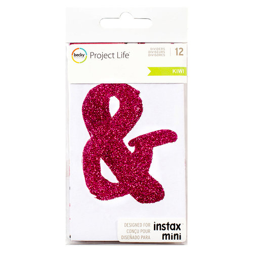 Becky Higgins - Project Life - Kiwi Edition Collection - Instax Mini - Dividers with Glitter Accents