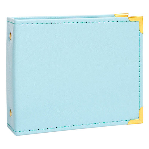 Becky Higgins - Project Life - Instax - Album - 4.5 x 5 D-Ring - Faux Leather - Baby Blue