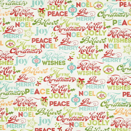 Imaginisce - Colors of Christmas Collection - 12 x 12 Double Sided Paper - Holly Jolly