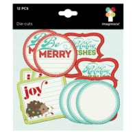 Imaginisce - Colors of Christmas Collection - Die Cut Cardstock Pieces - Journaling