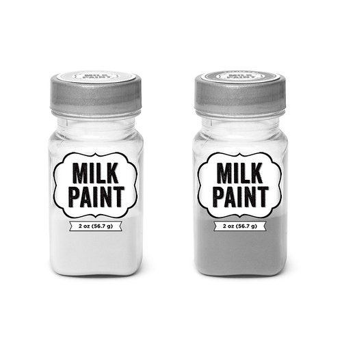 Imaginisce - Milk Paint - 2 Pack - White and Gray